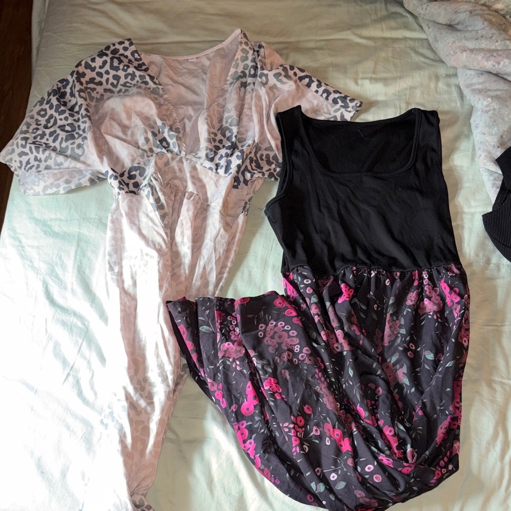 Maxi Black and Pink Sleeveless Dress